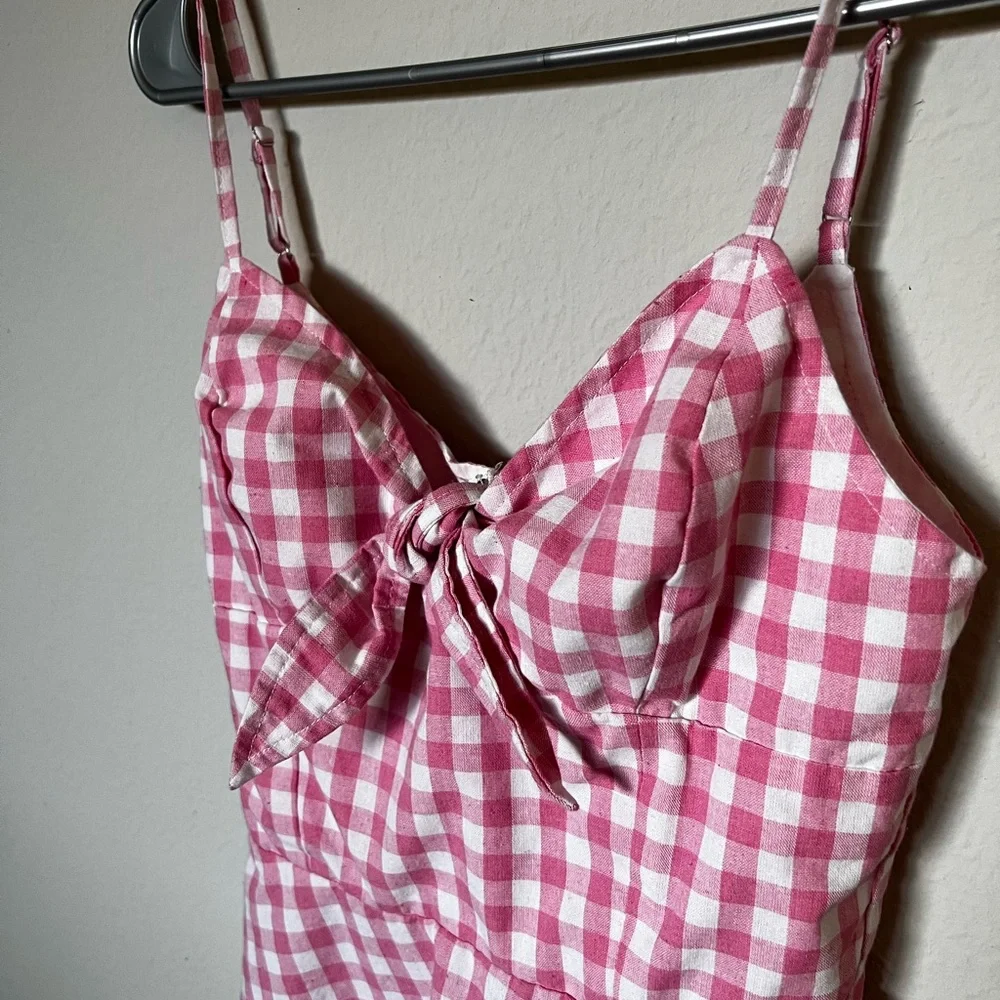 Pink Bow Front Mini Dress Kimchi Blue - Picture 2 of 3